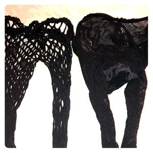 Fishnet style tights leggings 2 pairs
